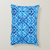 Denim blue tie die texture repeat modern pattern アクセントクッション (裏面(縦))