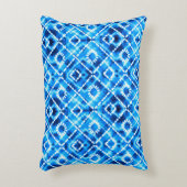Denim blue tie die texture repeat modern pattern アクセントクッション (正面(垂直))