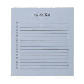 Denim Blue To Do List Minimalist Teacher Simple ノートパッド (正面)