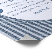 Denim Coquette Bow Blue Jean Advice for Baby ポスター (角)