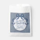 Denim Coquette Bow Blue Jean Baby Birthday フェイバーバッグ (正面)