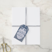 Denim Coquette Bow Blue Jean Baby Birthday Favors ギフトタグ (より糸付き)