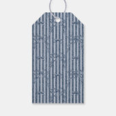 Denim Coquette Bow Blue Jean Baby Birthday Favors ギフトタグ (裏面)