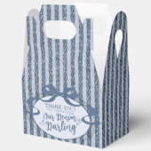 Denim Coquette Bow Blue Jean Baby Birthday Favors フェイバーボックス (見開き)