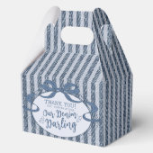 Denim Coquette Bow Blue Jean Baby Birthday Favors フェイバーボックス (裏面)