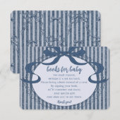 Denim Coquette Bow Blue Jean Baby Books for Baby エンクロージャーカード (正面/裏面)