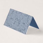 Denim Coquette Bow Blue Jean Baby Place Card Party (裏面)