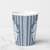 Denim Coquette Bow Blue Jean Baby Shower 紙コップ (右)