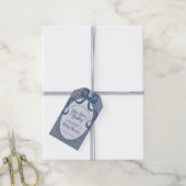 Denim Coquette Bow Blue Jean Baby Shower Favors ギフトタグ (より糸付き)