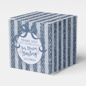 Denim Coquette Bow Blue Jean Birthday Favor Box フェイバーボックス (正面サイド)