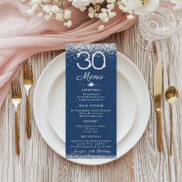 Denim & Diamonds 30th Birthday Dinner Flat Menu メニュー