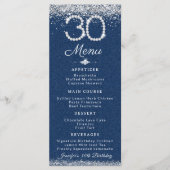 Denim & Diamonds 30th Birthday Dinner Flat Menu メニュー (正面)