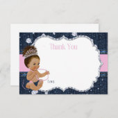 Denim & Diamonds Baby Shower サンキューカード (正面/裏面)