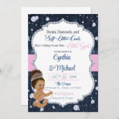 Denim & Diamonds Baby Shower 招待状 (正面/裏面)