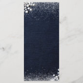 Denim Diamonds Bling Classy Elegant Birthday Party メニュー (裏面)