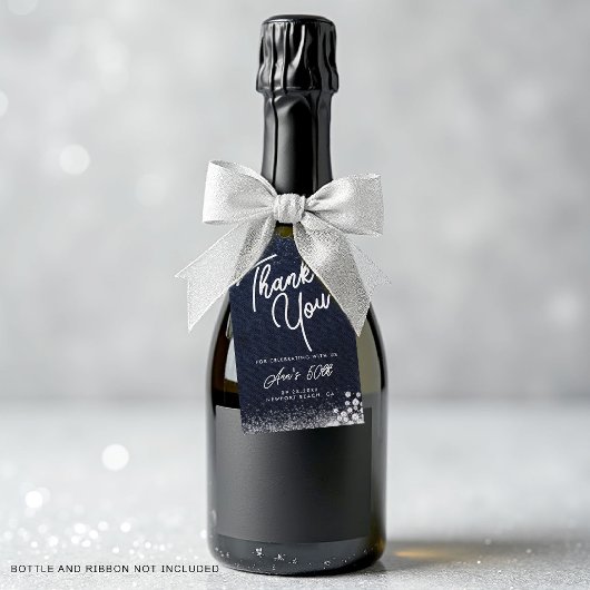 Denim Diamonds Bling Classy Elegant Party Welcome ギフトタグ