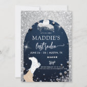 Denim Diamonds Last Rodeo Glam Arch Bachelorette 招待状 (正面)