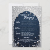 Denim Diamonds Last Rodeo Glam Arch Bachelorette 招待状 (裏面)