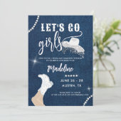 Denim Diamonds Lets Go Girls Glam Bachelorette 招待状 (スタンド正面)