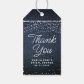 Denim Diamonds Lightsスクリプ素朴トありがとう ギフトタグ (正面)