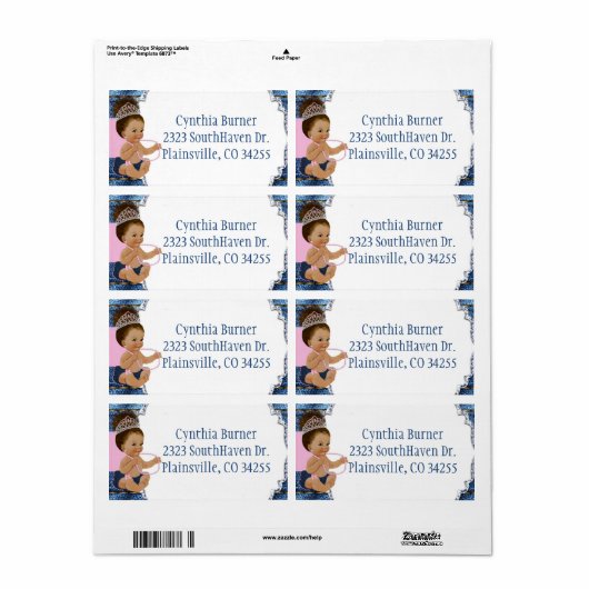 Denim, Diamonds, Little Girls ラベル (フルシート)