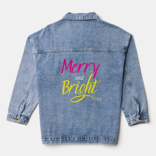 Denim Jacket : Merry and Bright (pink/yellow) デニムジャケット (裏面)