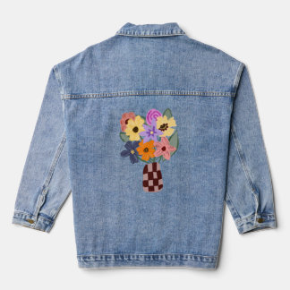Denim Jacket with Floral Design デニムジャケット