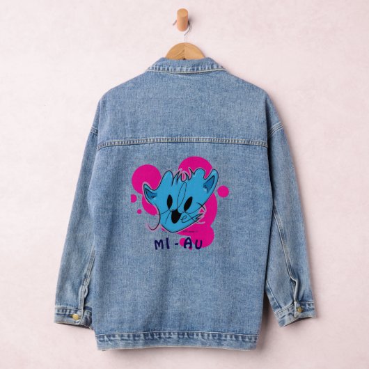 Denim Jacket with graffiti style design byfilixne デニムジャケット (ハンガー)