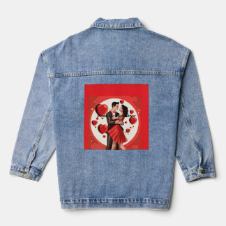 Denim Jacket with romantic design  デニムジャケット
