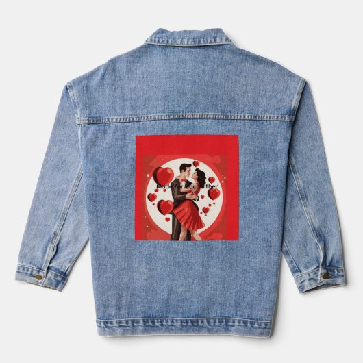 Denim Jacket with romantic design  デニムジャケット (裏面)