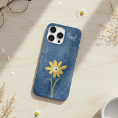 Denim Look Daisy Monogram Case-Mate iPhone Case iPhoneケース