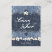 Denim nデイジー結婚の応答カード エンクロージャーカード (裏面)