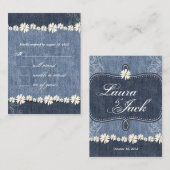 Denim nデイジー結婚の応答カード エンクロージャーカード (正面/裏面)