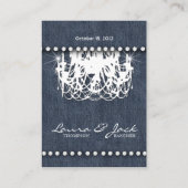 Denim n Diamondsの応答結婚カードシャンデリア エンクロージャーカード (裏面)