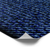 Denim Patchwork:シームレスなファブリックパターン ポスター (角)