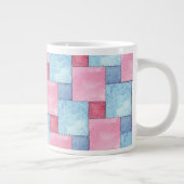 Denim Patchwork Jumbo Mug, Pinks, Blues ジャンボコーヒーマグカップ (右)