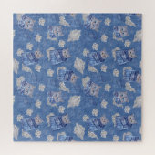 Denim pocket Jeans,Kittens and Lace ジグソーパズル (横)