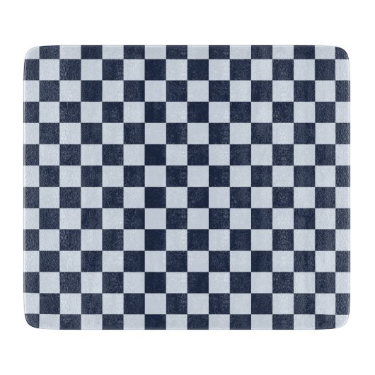 Denim rinse checkerboard pattern カッティングボード (正面)
