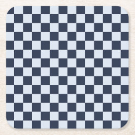 Denim rinse checkerboard pattern スクエアペーパーコースター