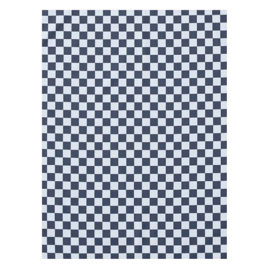 Denim rinse checkerboard pattern テーブルクロス (正面)