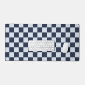 Denim rinse checkerboard pattern デスクマット (キーボード&マウス)