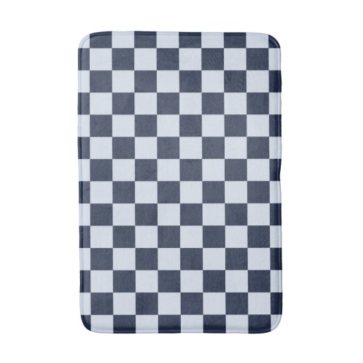 Denim rinse checkerboard pattern バスマット (正面縦)