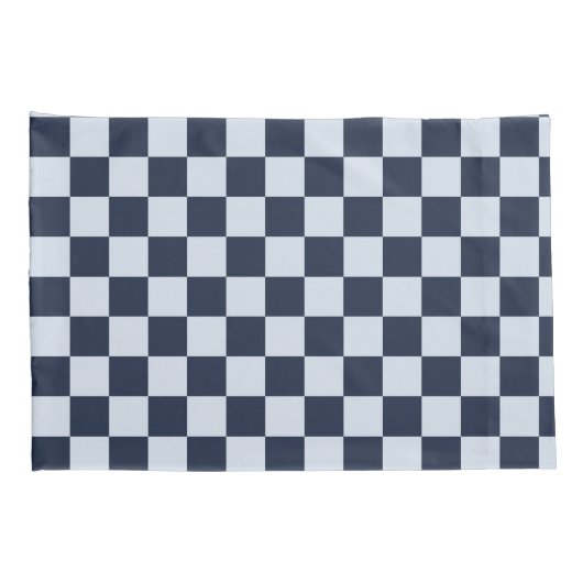 Denim rinse checkerboard pattern 枕カバー (裏面-右)