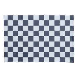 Denim rinse checkerboard pattern 枕カバー