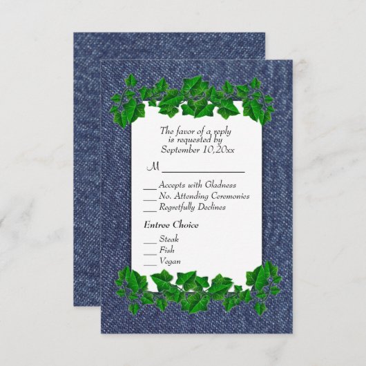 Denim RSVP wメニュー (正面/裏面)