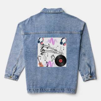 Denim Sound Wave Music Jacket | Stylish Music  デニムジャケット