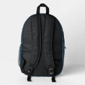 Denim Style Backpack with Unique Print プリントバックパック (裏面)