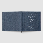 Denim Style Blue Jean Baby Shower Guestbook, Best  ゲストブック (全面)