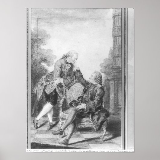 Denis Diderot and Melchior、ド・グリム男爵 ポスター (正面)