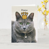 Denise、ハッピーバースデーFrom The Queen カード (黄色い花)